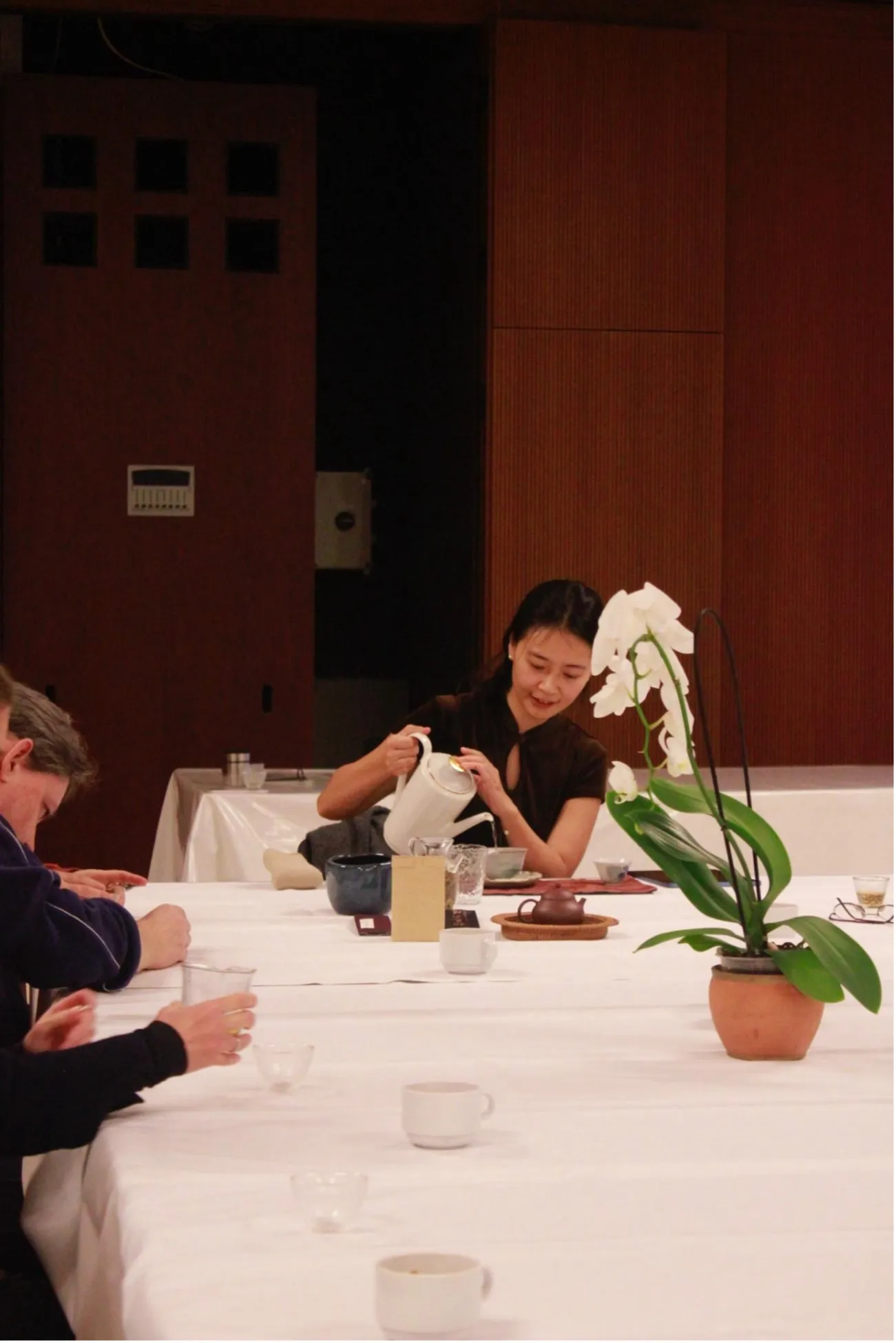 Me hosting a tea ceremony